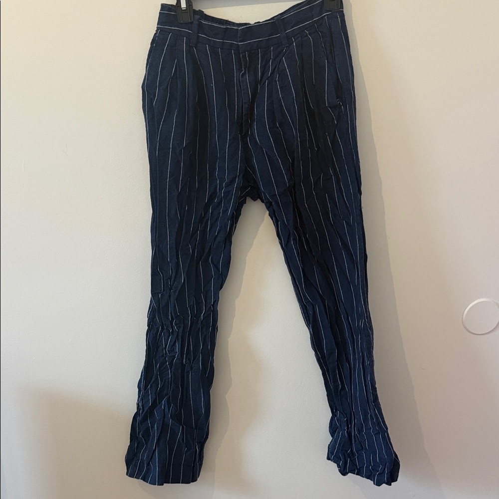 Gap Navy Pinstripe Casual Pants